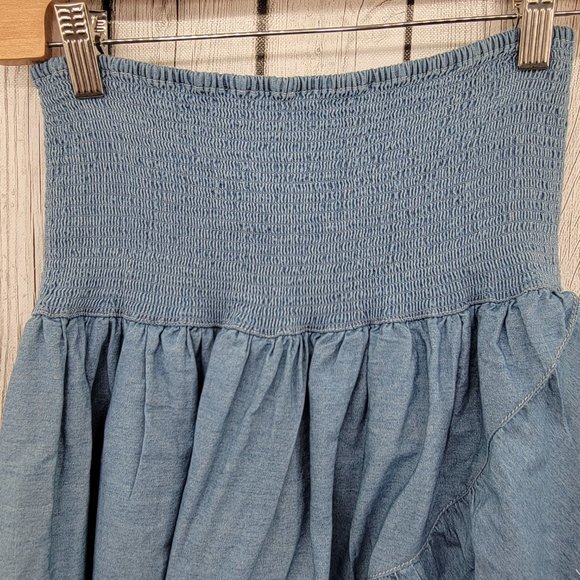 Given Kale Smocked High Low Skirt - Picture 2 of 11